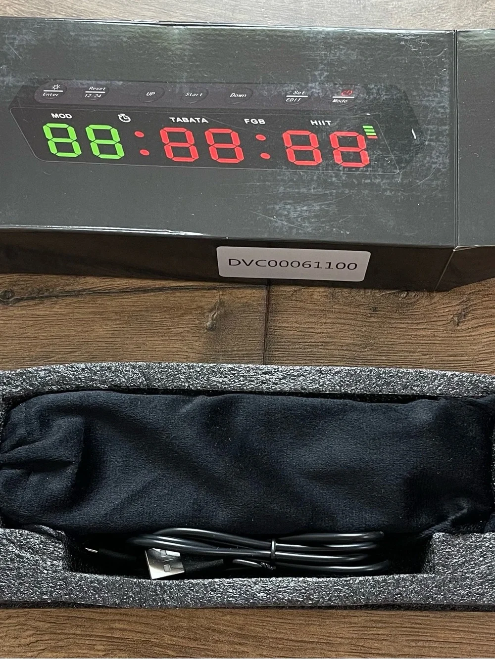 Digital Interval Timer - Black LED Display (Green/Red)